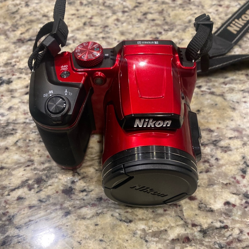 Nikon COOLPIX B500 Digital Camera (Red) (26508) + SanDisk 32GB Ultra...